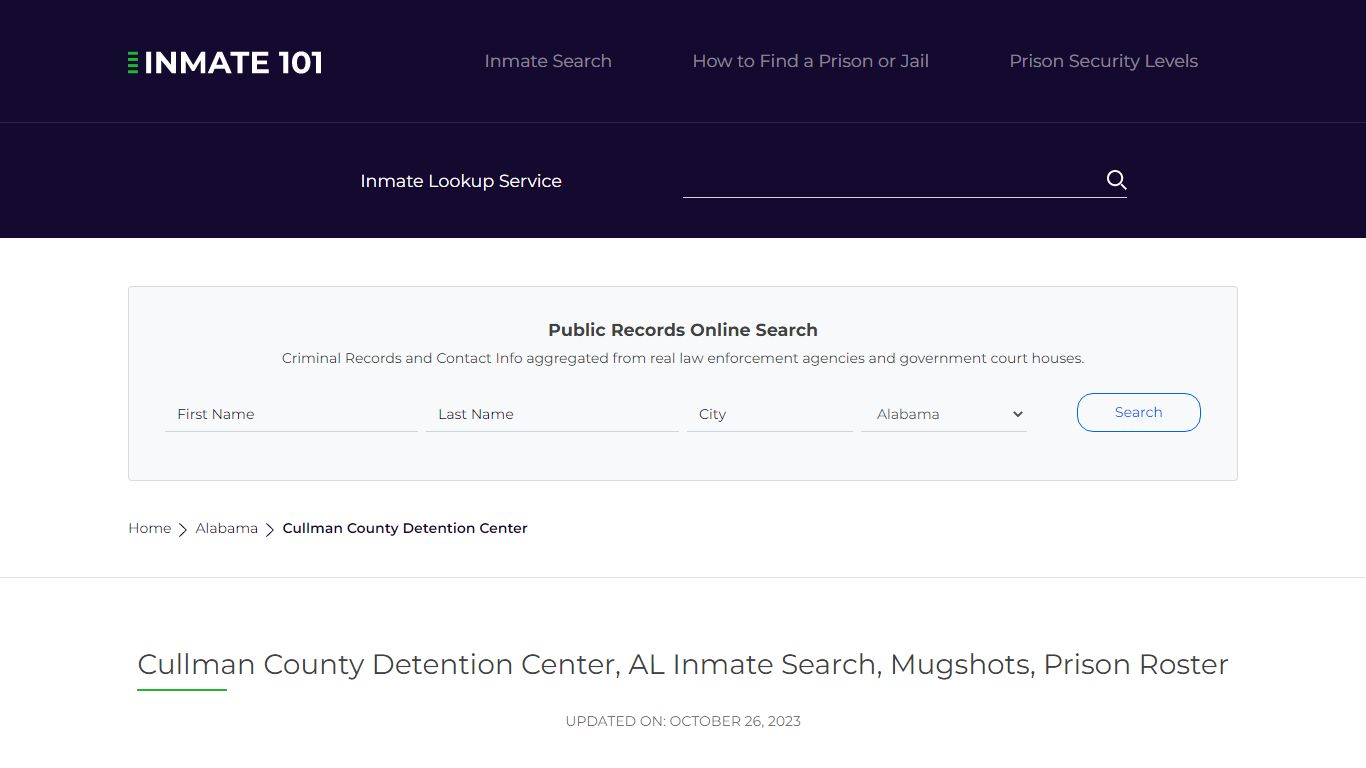 Cullman County Detention Center, AL Inmate Search, Mugshots, Prison ...