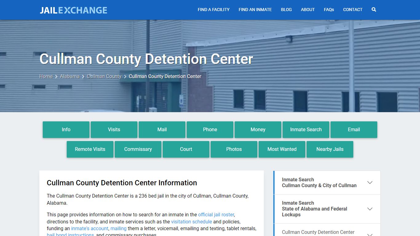 Cullman County Detention Center, AL Inmate Search, Information